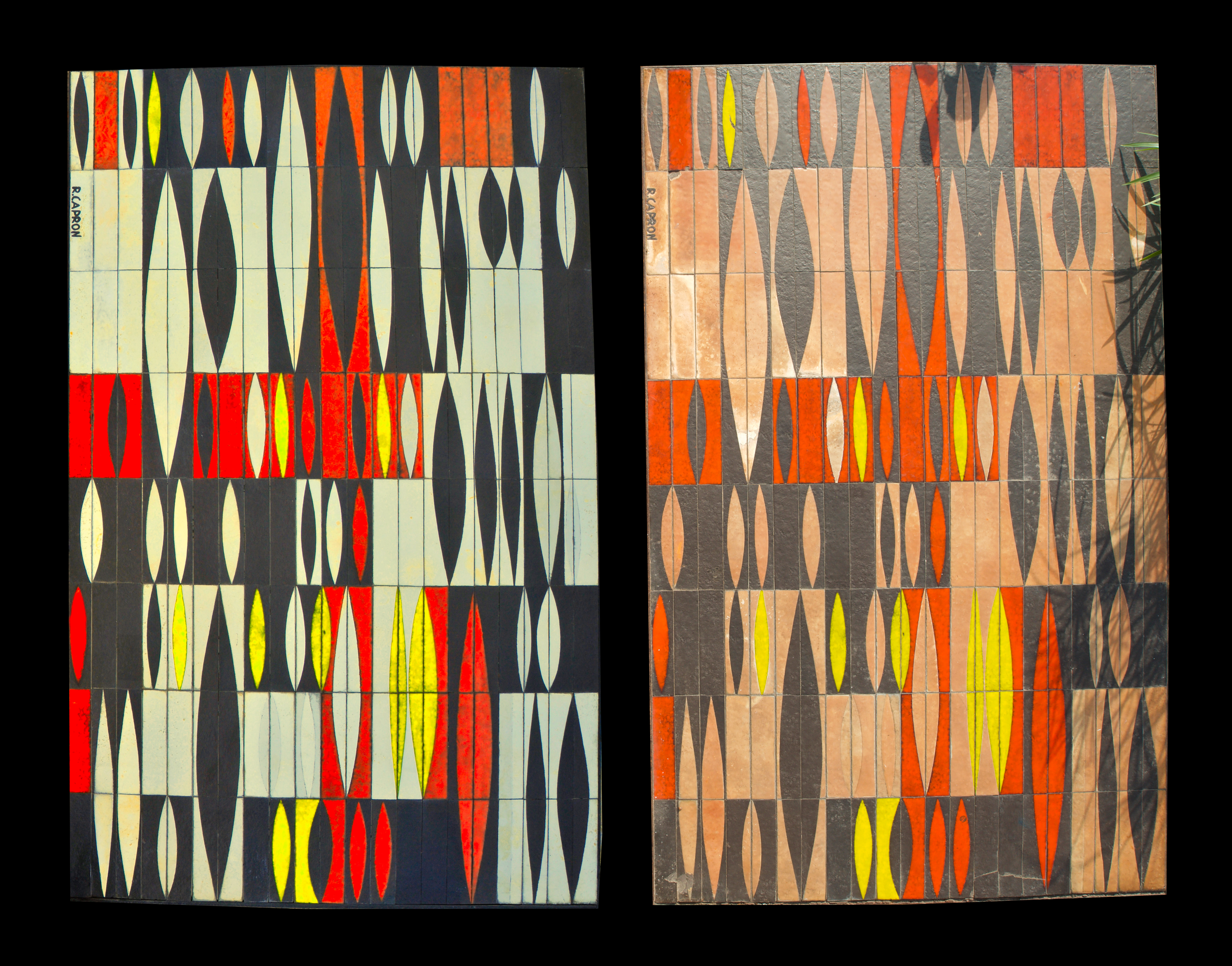 Nettoyage et restauration d’un panneau signé présentant des navettes C 1965